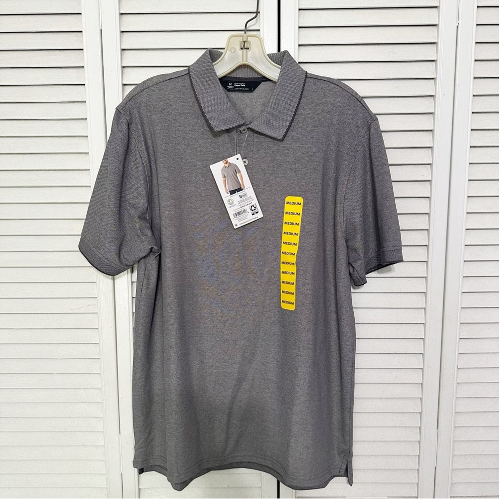 Members Mark NWT Gray Men’s Performance Polo Shirt